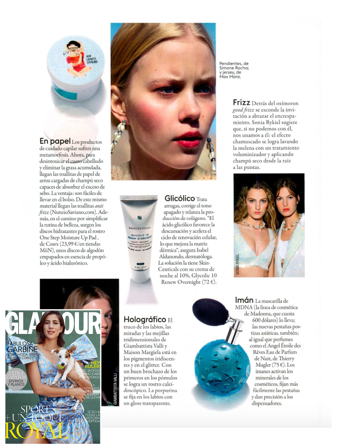 Aparición en revista Glamour conseguida mediante nota de prensa - Globe Comunicación BCN
